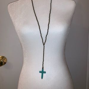 Necklace with blue cross